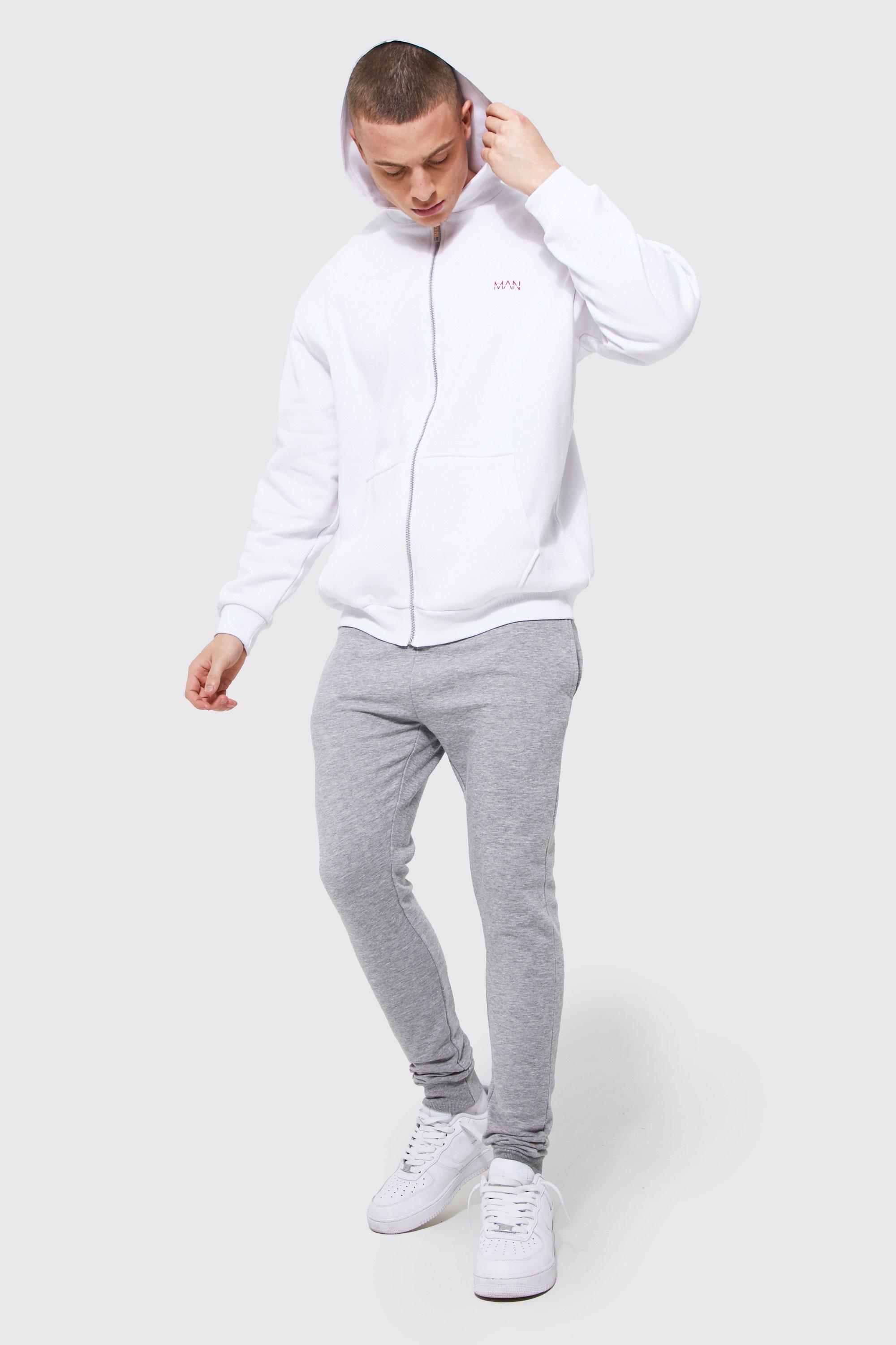 Mens grey best sale super skinny joggers